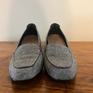 Clarks Keesha Luca Black Tweed Wool Slip On Shoes Size 7.5